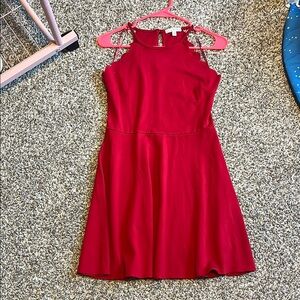 Nine Britton Red Halter Sundress Cocktail